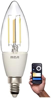RCA Kısılabilir ve Ayarlanabilir Wi-Fi Amber LED Akıllı Ampuller / Vintage B11 LED Ampul, 4W (40W Eşdeğer), 320 Lümen | Her