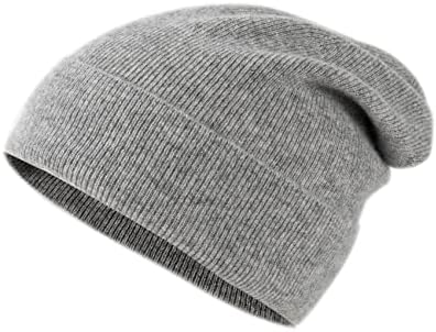 Unisex %100 Saf Kaşmir Bere, Kadınlar ve Erkekler için Hediye Kutusu ile Nervürlü Kaflı Şapka Sıcak Yumuşak