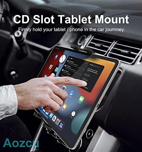 Aozcu CD Yuvası Araba Tablet Dağı, iPad Pro 12.9 11 10.5 Mini Hava, Samsung Galaxy Tabs, iPhone, Daha Fazla 4-13 Akıllı Telefonlar