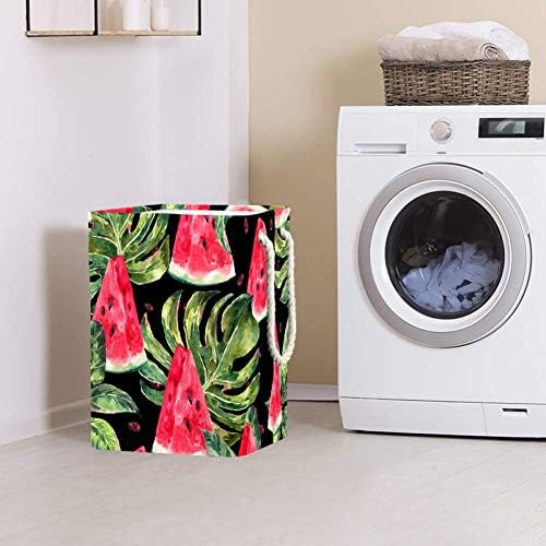 Inhomer Tropikal Yapraklar Karpuz Dilimleri 300D Oxford PVC Su Geçirmez Giysiler Sepet Büyük çamaşır sepeti Battaniye Giyim