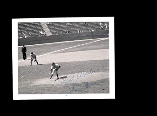 Jim Hearn İmzalı Vintage 1950'lerin Orijinal 5x4 Fotoğraf İmzası New York Giants