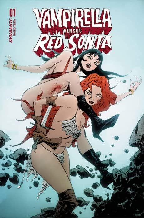 Vampirella Kırmızı Sonja'ya Karşı 1D VF / NM; Dinamit çizgi romanı / Jae Lee