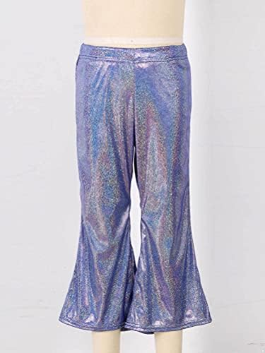 Aıslor Unisex Kız Erkek Glitter Sequins Hip Hop Caz Dans Pantolon Sokak Dans Yarışması Pantolon