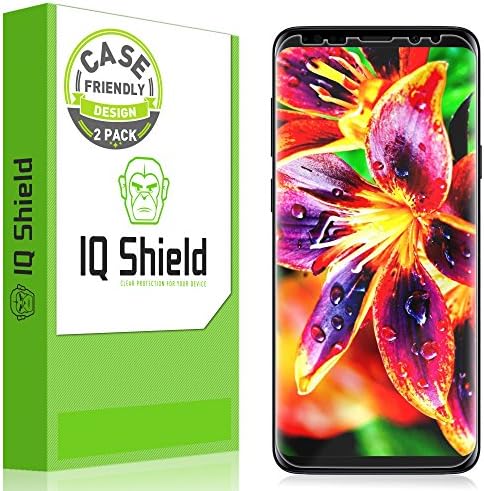 IQ Shield Ekran Koruyucu ile Uyumlu Galaxy S9 Plus (2'li Paket)(Güncellenmiş Tasarım Sürümü 1.5) Kabarcık Önleyici Şeffaf