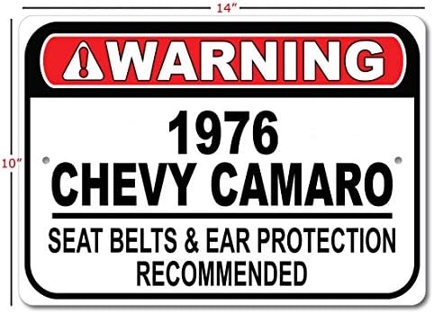 1976 76 Chevy Camaro Emniyet Kemeri Önerilen Hızlı Araba İşareti, Metal Garaj İşareti, Duvar Dekoru, GM Araba İşareti-10x14