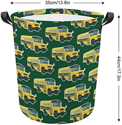 Okul Otobüsü çamaşır sepeti Sepet Çanta Yıkama Kutusu saklama çantası Katlanabilir Uzun Kolları ile