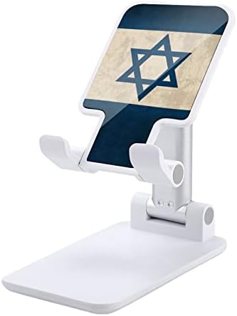 Vintage İsrail Bayrağı Katlanabilir Masaüstü cep telefon tutucu Taşınabilir Ayarlanabilir Standı Seyahat Masası Aksesuarları
