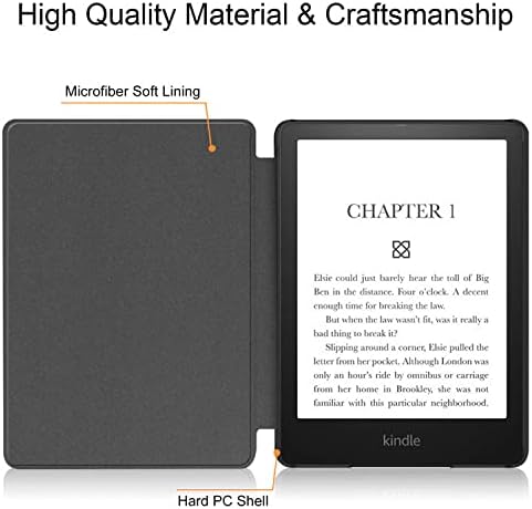 Kindle All-New 10th Generation 2019 ile Uyumlu Kılıf, Otomatik Uyandırma/Uyku Fonksiyonlu ve Manyetik Kapaklı PU Deri Akıllı
