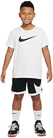 Nike Dri-FİT Siyah / Beyaz DM8186-010 Büyük Çocuk Erkek basketbol şortu