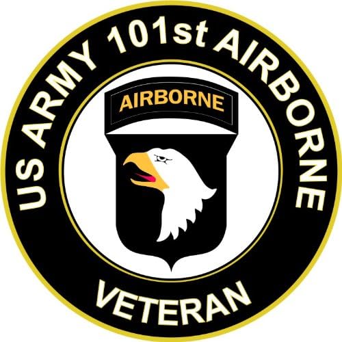 Askeri Veteriner Dükkanı ABD Ordusu Veteran 101st Havadan Bölümü Pencere tampon çıkartması Çıkartması 3.8