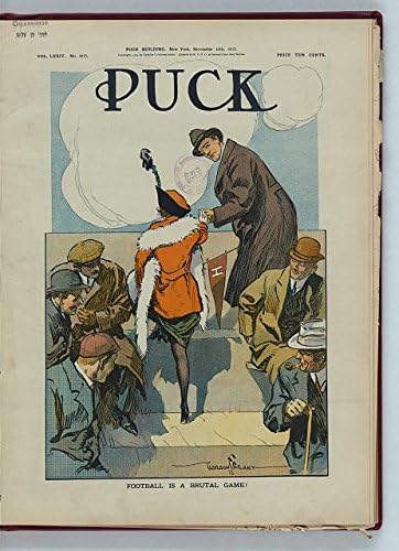 HistoricalFindings Fotoğraf: Puck Fotoğrafı, Futbol bir brutul Oyunudur, 1913, Gordon Grant, Sosyal Yaşam, Spor