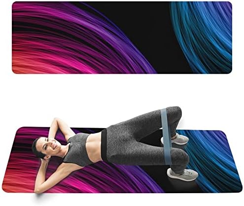 YFBHWYF Yoga Mat Kaymaz, 2mm Kalınlığında Çevre Dostu fitness egzersiz matı Kadınlar için Pro Yoga Paspaslar, ev için egzersiz
