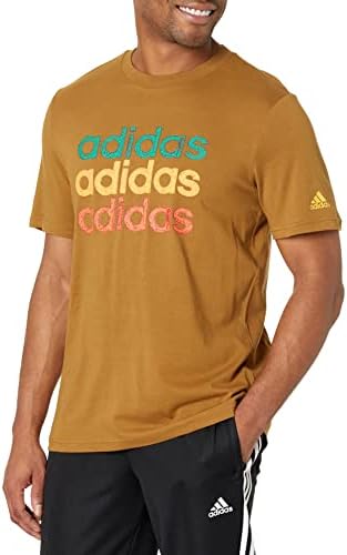 adidas erkek Çoklu Rozeti Spor tişört