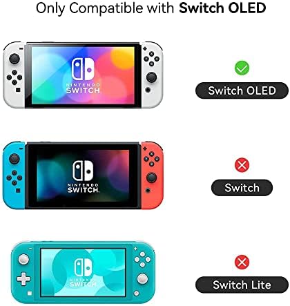 GeekShare Sevimli Peluş Koruyucu Kılıf Kapak Nintendo Switch OLED Konsolu ve Joy Con ile Uyumlu-OLED Switch için Şok Emilimi