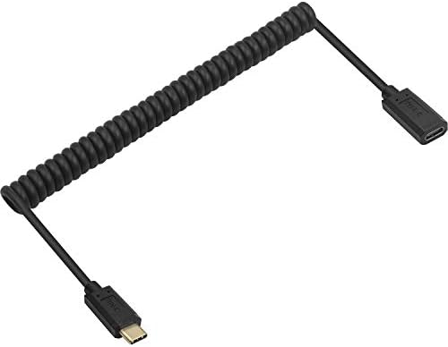 Poyıccot Sarmal USB C Uzatma Kablosu, USB C Sarmal Kablo, 10Gbps USB Tip C Uzatma Kablosu Sarmal, MacBook Pro için Yaylı