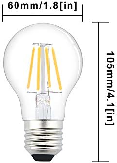 Luxvısta 12 V E26 LED Bulb-4W A19 Edison Filament LED Ampul E26 Orta Taban Lamba Alçak Gerilim Akü Sistemi RV Deniz Tekne