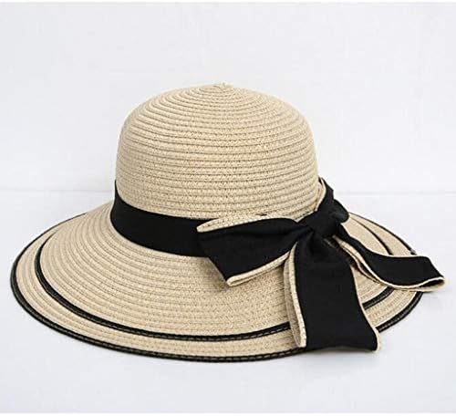 Büyük Güneş İlmek Kadın plaj şapkaları hasır şapka Disket Yaz Katlanır Şapka Geniş Beyzbol Kapaklar Aksesuarları Kadınlar