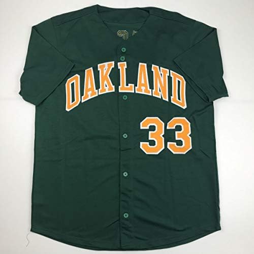 İmzalı / İmzalı Jose Canseco Oakland Koyu Yeşil Beyzbol Forması JSA COA