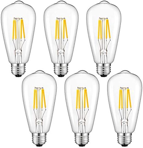 AOMRYOM LED Edison Ampul 4000K Günışığı Beyazı, E26 Kısılabilir 40W Eşdeğer Ampuller, 4W E26 Tabanlı LED Filament Ampuller,