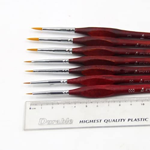 7 adet Profesyonel Naylon Liner Kalem Fırçalar Set Detay Suluboya Tırnak Yağlıboya Sanat Malzemeleri