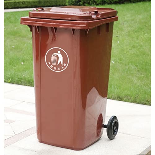 ANTWAX Kahverengi çöp tenekesi Açık çöp tenekesi Kapaklı ve Tekerlekli çöp tenekesi Büyük Ev çöp tenekesi Restoranlar için
