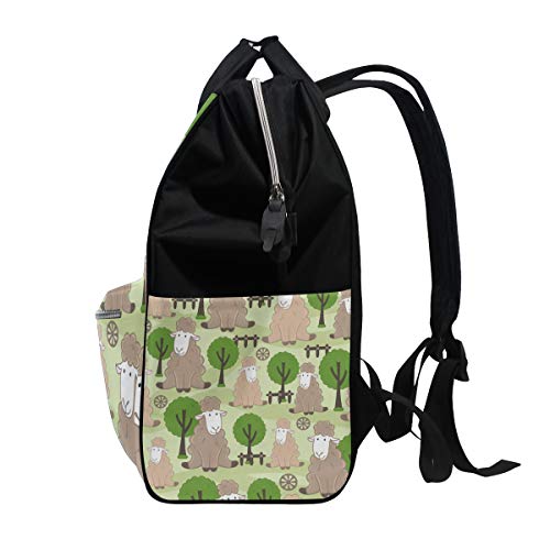 ColourLife bebek bezi çantası Sırt Çantası Sevimli Koyun Yaz Bahçe Rahat Sırt Çantası Çok Fonksiyonlu Nappy Çantalar