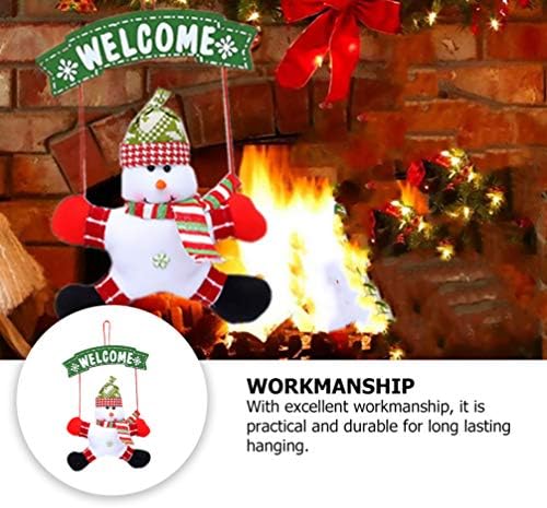 ISMARLAMA Santaur Süs Noel Kapı Işareti Duvar Asılı Plak Dekorasyon Kardan Adam Noel Süsleme Kapı asılı dekorlar için Ev