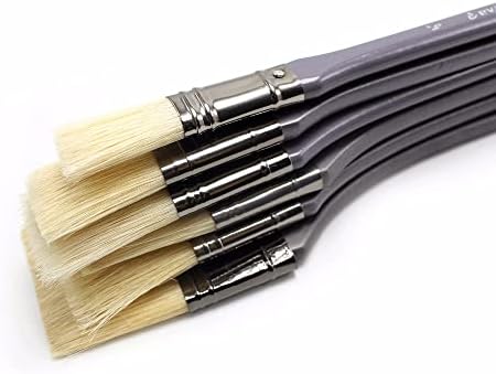 n / a 6 Parça Sanatçı Düz Fırça Yağlıboya Aracı Seti Suluboya DIY Graffiti tahta fırçası resim fırçası (Renk: A, Boyut