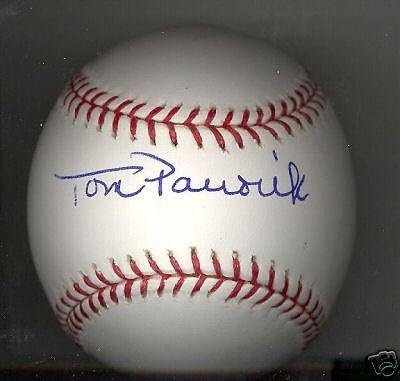 Tom Pacoriek Resmi Ml Top İmzalı Beyzbol Toplarını İmzaladı