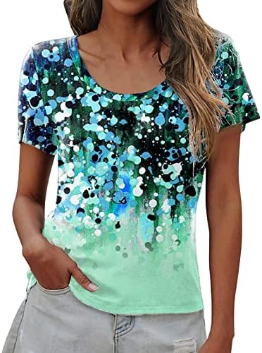2X Bluz kadın Yaprak Baskı Kısa Kollu Ekip Boyun Düzenli Çiçek T Shirt Artı Boyutu Dantel Gömlek