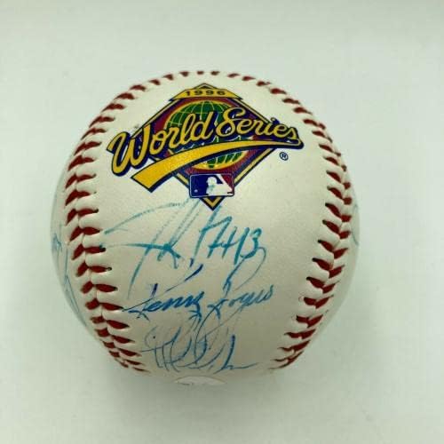 1996 New York Yankees Dünya Serisi Şampiyonları Takımı, JSA COA İmzalı Beyzbol Toplarıyla Beyzbol İmzaladı