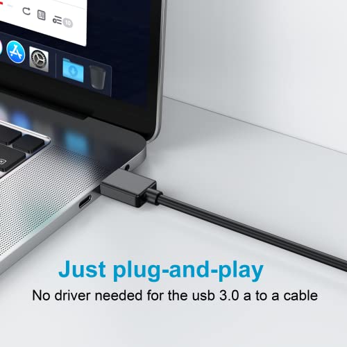 USB'den USB'ye Kablo 6 Fit 5'li Paket, USB 3.0 A'dan A'ya Erkek Kordon Adaptörü Çift Uçlu USB Kablosu Sabit Disk Muhafazaları,