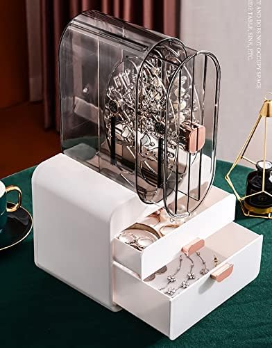 Mücevher Kutusu Büyük Mücevher Kutusu Ekran Standı, Kadın Kolye Yüzük Küpe Takı Depolama, Şeffaf Yüksek Çözünürlüklü Cam