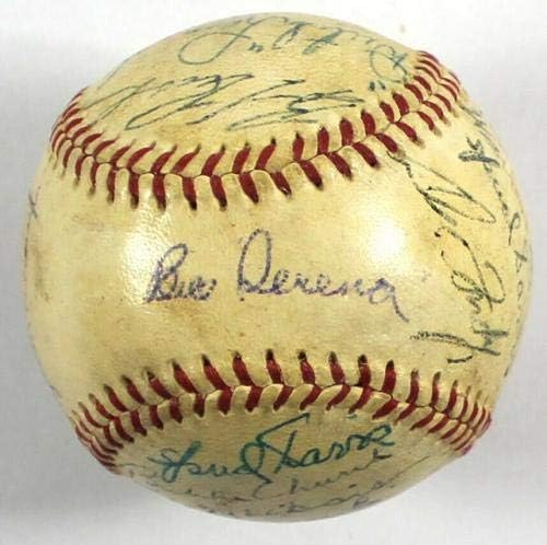 1953 Chicago Cubs Takımı İmzaladı Ulusal Lig Giles Beyzbol JSA COA İmzalı Beyzbol Topları ile