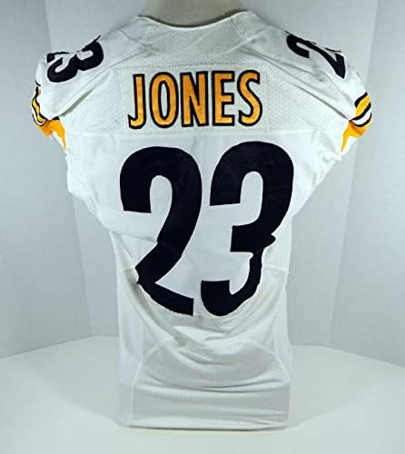 2013 Pittsburgh Steelers Felix Jones 23 Oyun Kullanılmış Beyaz Forma DP07930-İmzasız NFL Oyun Kullanılmış Formalar