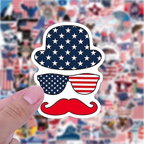 Ddayup 100 Adet Amerikan Vatansever Çıkartmalar, 4 Temmuz ABD Çıkartmalar, bağımsızlık Günü Çıkartmaları ABD Bayrağı Sticker,