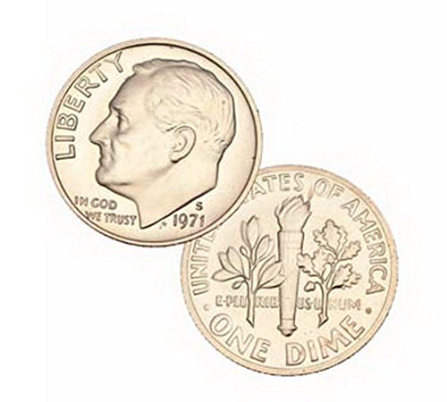 1971 S ABD Darphanesi Roosevelt Kanıtı 10 Sent Kuruş Para