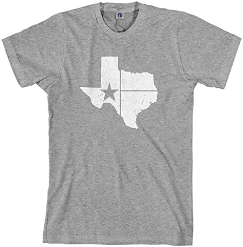 Threadrock erkek Sıkıntılı Beyaz Texas Eyalet Bayrağı T-Shirt