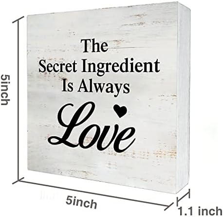 gizli Madde Her Zaman Aşk Ahşap kutu işareti Söyleyerek masa dekoru 5x5 İnç Çiftlik Evi Mutfak kutu işareti Ahşap Plak Blok