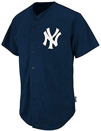 New York Yankees Yetişkin XX-Büyük Tam Düğme Serin Taban MLB Çoğaltma Forması