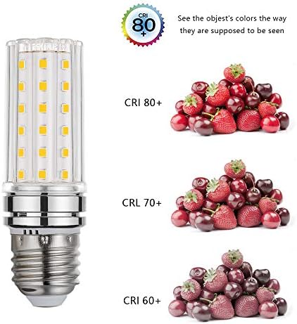 Bogao E26 LED ampul, 12 W beyaz 6000 K LED ampuller, 80-100 Watt ampuller eşdeğer, E26 vida tabanı,1200 lümen LED ışıkları