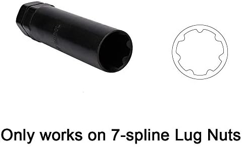7 Nokta Spline Sürücü Tuner Soket Anahtar Aracı için Yedi-Spline Sürücü Tuner Lug Somun Anahtar Değiştirme 17.6 mm İç Çapı
