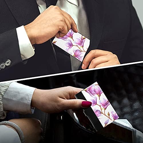 Suluboya Çiçek İş kart tutucu Kadın Erkek İş kart tutucu Kılıf ile Deri Kimlik Kartı KİMLİK Kartı İş kart düzenleyici
