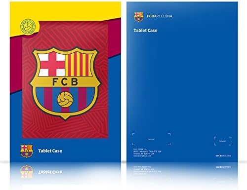 Kafa Çantası Tasarımları Resmi Lisanslı FC Barcelona Çizgili Crest Deri Kitap Cüzdan Kılıf Kapak Apple iPad 9.7 2017 / iPad