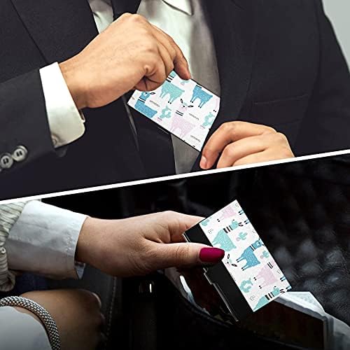 Lama Kaktüs İş kart tutucu Kadın Erkek İş kart tutucu Kılıf ile Deri Kredi Kartı Kişisel Kart kimlik kartı düzenleyici
