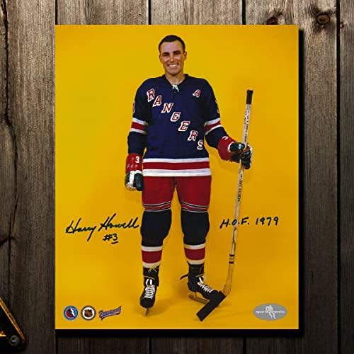 Harry Howell New York Rangers İmzalı 8x10 Fotoğraf-İmzalı NHL Fotoğrafları