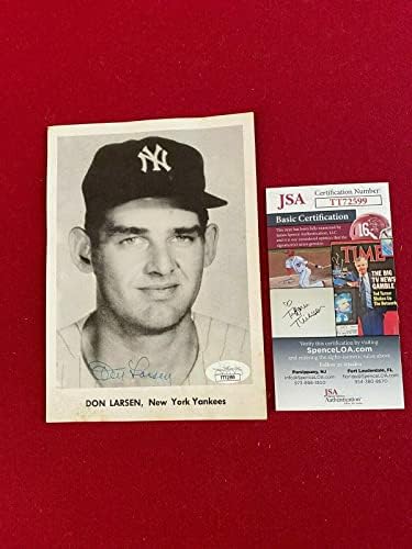 1960'lar, Don Larsen, İmzalı (JSA) 5 x 7 Fotoğraf (1956 Vurucu Yok) Eski İmzalı MLB Fotoğrafları