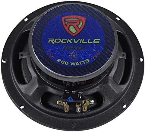 Rockville RXM88 8 250 w 8 Ohm Orta Bas Sürücü araba hoparlörü Yapılan w/Kevlar Koni
