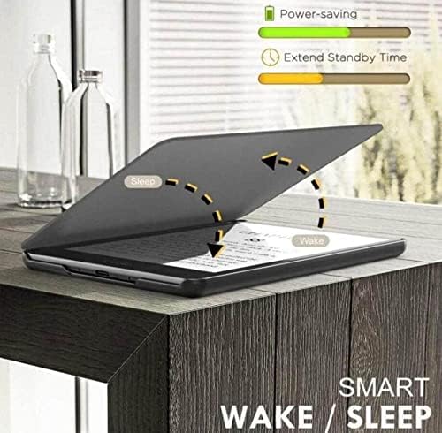 6 Kindle için İnce Kılıf (Model No. C2V2L3) - Sevimli Karikatür Zürafa Baskı Hafif Koruyucu Kapak ile Otomatik Uyku / Uyandırma
