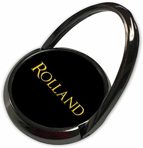 Amerika'da 3dRose Rolland Ortak erkek Bebek Adı. Siyah Muska üzerinde Sarı - Telefon Halkaları (phr-364512-1)